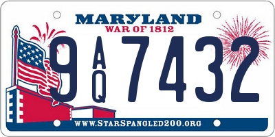 MD license plate 9AQ7432