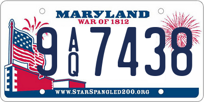 MD license plate 9AQ7438