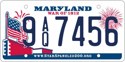 MD license plate 9AQ7456