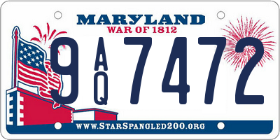 MD license plate 9AQ7472