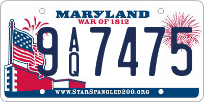 MD license plate 9AQ7475