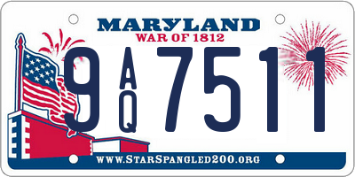 MD license plate 9AQ7511