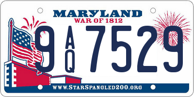 MD license plate 9AQ7529