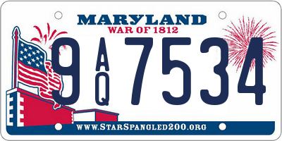 MD license plate 9AQ7534