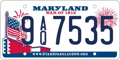 MD license plate 9AQ7535
