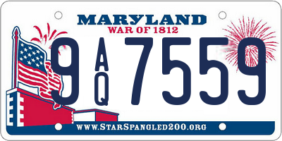MD license plate 9AQ7559