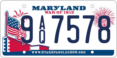 MD license plate 9AQ7578