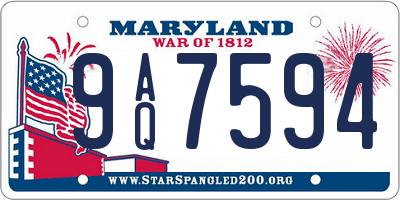 MD license plate 9AQ7594