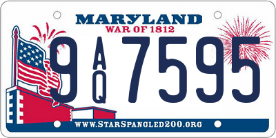 MD license plate 9AQ7595