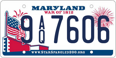 MD license plate 9AQ7606