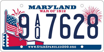 MD license plate 9AQ7628
