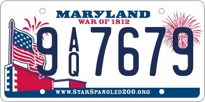 MD license plate 9AQ7679