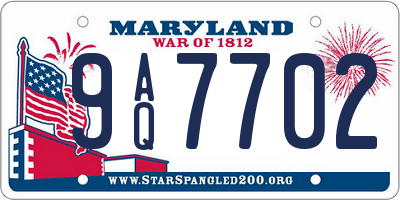 MD license plate 9AQ7702