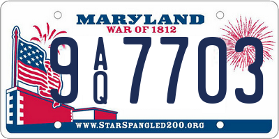 MD license plate 9AQ7703