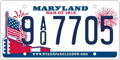 MD license plate 9AQ7705