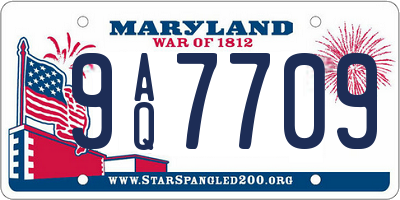 MD license plate 9AQ7709