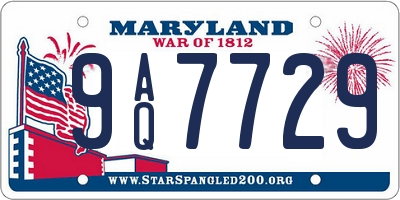 MD license plate 9AQ7729