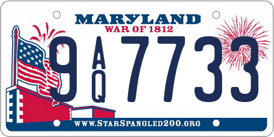 MD license plate 9AQ7733