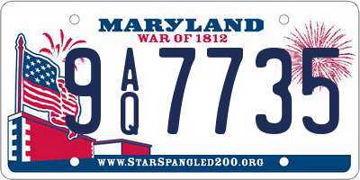 MD license plate 9AQ7735