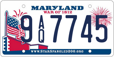 MD license plate 9AQ7745