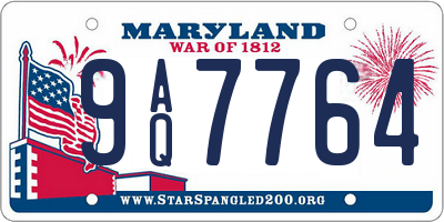 MD license plate 9AQ7764