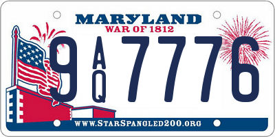 MD license plate 9AQ7776