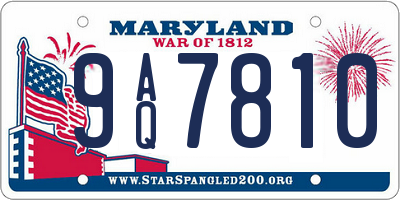 MD license plate 9AQ7810