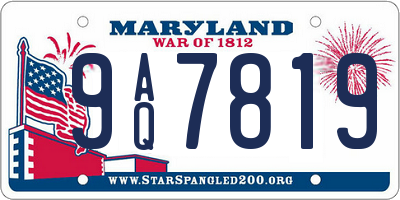 MD license plate 9AQ7819