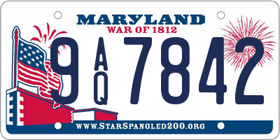MD license plate 9AQ7842