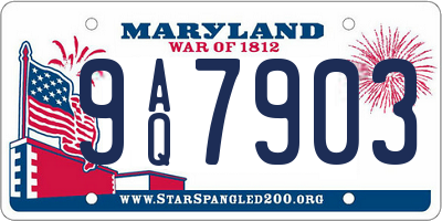 MD license plate 9AQ7903