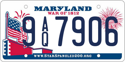 MD license plate 9AQ7906