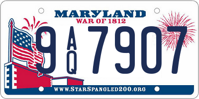 MD license plate 9AQ7907