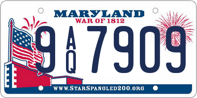 MD license plate 9AQ7909