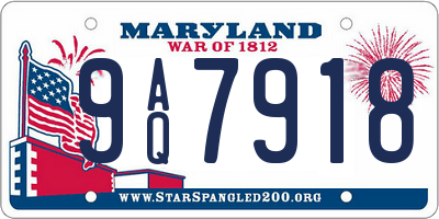 MD license plate 9AQ7918