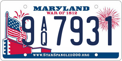 MD license plate 9AQ7931