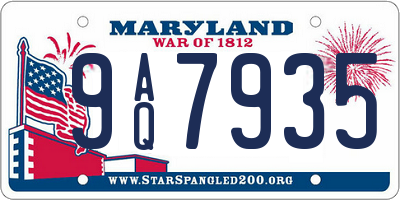 MD license plate 9AQ7935