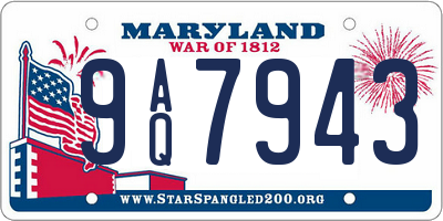 MD license plate 9AQ7943