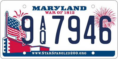 MD license plate 9AQ7946