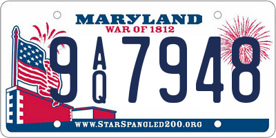 MD license plate 9AQ7948