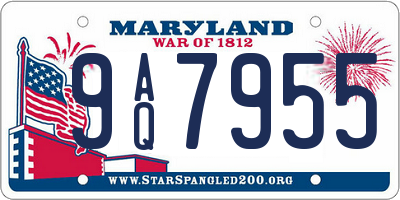 MD license plate 9AQ7955