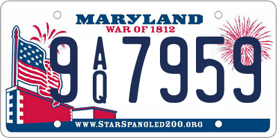 MD license plate 9AQ7959