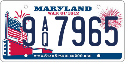 MD license plate 9AQ7965