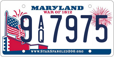 MD license plate 9AQ7975