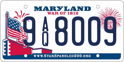 MD license plate 9AQ8009