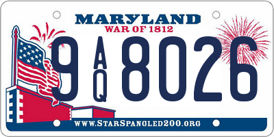 MD license plate 9AQ8026
