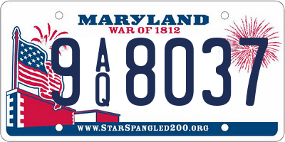 MD license plate 9AQ8037