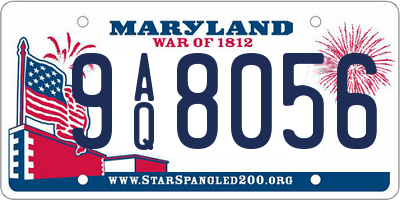 MD license plate 9AQ8056