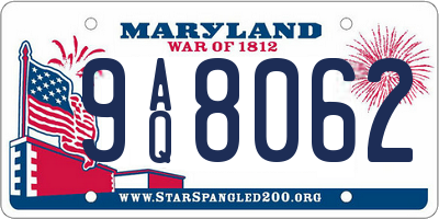 MD license plate 9AQ8062