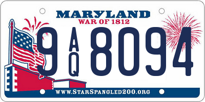 MD license plate 9AQ8094