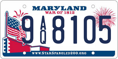 MD license plate 9AQ8105